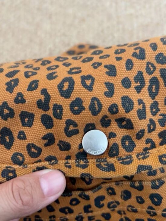 Baggu Leopard Print Canvas Mini Backpack Flap Drawstring Shoulder Bag main image 4